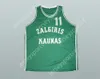 Custom Nay Mens Jeugd/Kinderen Arvydas Sabonis Zalgiris Kaunas Basketball Jersey Top gestikt S-6XL