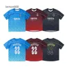 T-shirts voor heren Trapstar Mesh Football Jersey Blue Black Red Men Sportswear T-Shirt Designer Fashion Clothing 43545666