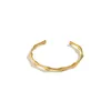 Bangle Punk Gold Color Bamboo Soint Open Cuff Bangles 2024 Bracelet Trend For Women Men Classic Carm