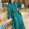Sukienki zwykłe Miyake Oryginalne plisowane francuskie sukienki kobiety wiosna i jesień 2024