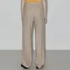 Spodnie damskie zwiędły wełna dla kobiet proste spodni biuro damski maza minimalistyczna moda
