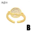 Cluster Rings MVR-045 2024 Style Design Zircon Adjustable Ring Fashion Birthday Women Gift Jewelry Trend Accessory Sale