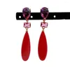 Dangle Earrings YYGEM Multi Color Crystal Teardrop Red Turquoise Stud Vintage Style For Women