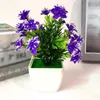 Decorative Flowers Mini Simulation Blossom Bonsai Artificial Flower Plant Easy To Clean For Parties Weddings Art Halls Decoration 12CM 20CM