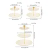 Depolama Çantaları Tatlı Tepsisi Kule Stand Plaka Açık Büfe Partisi Düğün Ekran Tatlılar Meyve Cupcake Atıştırmalık 3 Yemek Katmanları