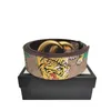 Designer de cinto masculino Tiger Belt Leather Fashion Acessórios femininos Correia de letra de luxo grande fivela de ouro de alta qualidade cinto de negócios casual S8686