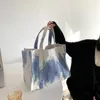 Bag Fashion Design Krawatte Dye Frauen blaue Handtaschen einfache Damen große Kapazität Einkaufstaschen Mädchen Studenten Freizeitschulter Schulter