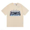 RHUDE Designer T THISTRAS TIDE Tide Tee Men Women Neck Manga curta Tshirt Casual Fashion Loose High Street Hip Hop Treetwear Tees Rhude Short Rhude Mens Camista 537