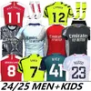 Odegaard Havertz Rice Smith Rowe G.Jesus Saka Soccer Maglie Saliba 23 24 Fan Player Versione Martinelli 2023 2024 Kits Kits Shirt Boys Boys Set Youth Tops