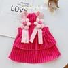 Vêtements pour chiens vêtements pour animaux de compagnie robe à suspension robe pour chiens vêtements chat petit mignon mince d'été rose rose bleu fille girl Yorkshire accessoires