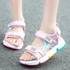 Brand Girls Sandals Summer Childrens Beach Shoe Sandals Sandals Fashion Big Kids Princess Sports Sandals 240419