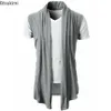 2024 Spring Summer Men Mouwess Jacket Street Fashion Breakt Cardigan Punk Hip Hop Waistcoat For Man Mens Vest Tops 240420