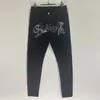 Luxe heren zwart stretch slanke fit gat jeans boren ontwerper punk broek straat denim strass potlood broek y2k 240426