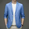Giacche da uomo giacca da business uomo abito leggero cappotto elegante risvolto per estate formale con doppi bottoni