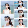 Écharpes masque de soie d'été Protection UV visage des yeux gini gini