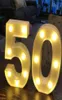 Party Decoration 2PCSSet Adult 30405060 Number LED String Night Light Lamp Happy Birthday Ballon Jubileum Event Supplies4676020