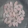 Colliers pendants Natural Rose Quartz Drop Cut Collier Collier Fashion Bijoux Faire des accessoires de boucle d'oreille DIY En gros 10pcs