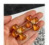 Brincos de garanhão vintage ruscy laranja cross cross for women jewelry runway Party t show chique na moda boho inseado na Coréia do Japão