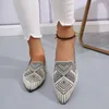 Chaussures décontractées Couleur solide Toe Toe Mesh Mandons peu profonds Femmes Sneakers Soft Bottom Tree Ballet Flats Slip on Boat