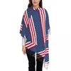 Sjaals warme zachte sjaal winter Amerikaanse vlag stijlvolle sjaalswraps sterren en strepen aangepaste foulard unisex luxe 2024 kop