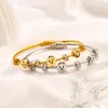 Elegantes Strass koreanische Armbänder Goldfarbe Blume Charm Armband für Frauen Modeschmuck Accessoires Party Geschenke