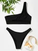 Swimwear féminin 2024 One épaule Hollow Out Bikini Bikini Bikini Femme Bathers Femme Bathing Swimming Swim Suite de plagewear