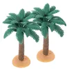 Dekorativa blommor 2 datorer Model Trees Palm Tree (dvärg)) FAKE DIY Kaktusdekor Sandbord PVC Mini Architecture Toy