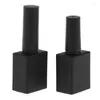 Storage Bottles 15ml Empty Nail Polishing Bottle Gel With Brush Glass Blending Touch-up Container Black