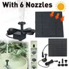 Gardendecoraties Zonnevulpomp Pomp Easy installatie met 6 Nozzles Hydroponics Directeerbare decoratieve rekwisieten voor pool