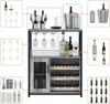 Küchenspeicherkabine mit abnehmbarer Weinstange Glashalter kleiner Sideboard und Buffet -Maschentür (grau)