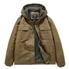 Vestes pour hommes manteau veste de moto à capuche Parkas Vêtements homme vêtements tactiques jakets manteaux d'hiver