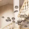 ポストモダンの高級ペンダントライトペブルガラスクリエイティブデザインLEDシャンデリアリビングダイニングルーム家具の装飾備品