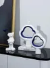 花瓶形状のクリエイティブセラミック花瓶クラウドアートフラワーデスクトップホリデーデコレーション乾燥中空の結婚式の磁器