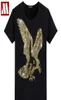 Angleterre Tshirt Fancy Tshirt Man Diamond Imprimé à manches courtes T-shirt Men's Fashion Summer Rhin Eagle Design Bottom T-Shirts Y2001043610402