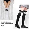 Chaussettes Hosiery Compression Chaussettes Football Stripe Socks Longs Femme Femmes Hauts Haul