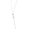 Подвесные ожерелья европейские и американские высококачественные привлекательное нишевое ожерелье с ретро-рисунком длинное мечом искусственный рубин