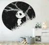 Abnehmbarer Starry Sky Panda Wandaufkleber Kunst Wohnkultur Viny Abnehmbare Wandtastkal für Wohnzimmer Wand Wandmalerei1142356