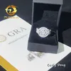 Neuankömmlinge Instock Hip Hop Luxusring aus rund brillant Diamond Moissanit Diamond Ring für Männer