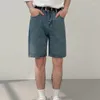 Shorts masculinos jeans de verão moda moda retro streetwear coreano jeans reto de jeans vintage jean m-2xl