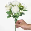 Dekorative Blumen bauchige Chrysanthemen Rose Künstliche Blume für Weihnachtskranz Hochzeit Braut Bouquet Home Pography Requisiten DIY