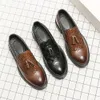 Loafers Oxfords for Men Fashion Tassel Formal Business Clubs Thick bottom Mens Slip-On Casual Leather Shoes