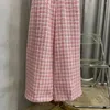 Damesbroeken 24 Early Spring Pink Dopamine Plutocraten Draag geruite tweed Jumpsuits4.1