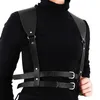 Gürtel personalisierte Männer- und Frauen -Schultergurte in schwarzem Punk Gothic Retro Doppelreihe Schnalle