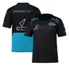 T-shirt de motorista de corrida f1 masculina, uniforme da equipe de fórmula 1, camisa de manga curta de pescoço de verão