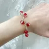 Bracelets de liaison à la mode de corde d'herbe à la mode Crystal Perles de bracele