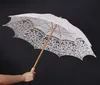 Ombrellas in pizzo puro cotone ricamato ombrello ombrello parasol decorazione con damigella d'onore fatta a mano 5395583