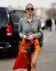 Faldas hobby alto bajo naranja mini falda cintura para mujer casual ropa de color hecho a medida vestidos de diseño de moda