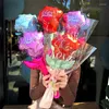 Party Decoration 2024 Handhold Rose Flower Balloons Mini Shaped Aluminum Film Mother'S Day Decorations Wedding Supplies