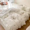 Bedding Sets 3pcs Rose Embroidered Duvet Cover Set (1 2 Pillowcase Without Core) Princess Style Lace