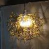 Chandeliers Grey Mix Amber Color Blown Glass Chandelier Gold Luxury Style Living Room Lighting